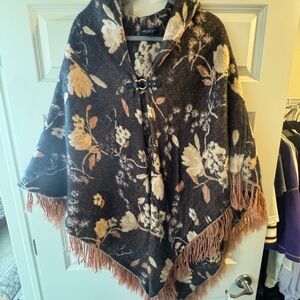 Marc New York Floral Patterned Poncho